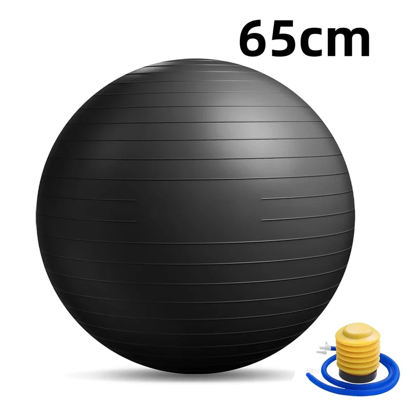 Pilates Yoga Ball Exercises - Piłka do jogi antyprzebiciowa z pompką,