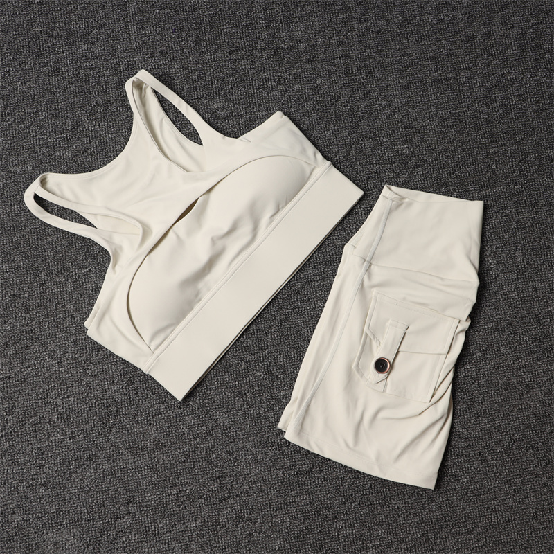 Pilates Yoga Outfit - Spodenki fitness zestawy do jogi damski