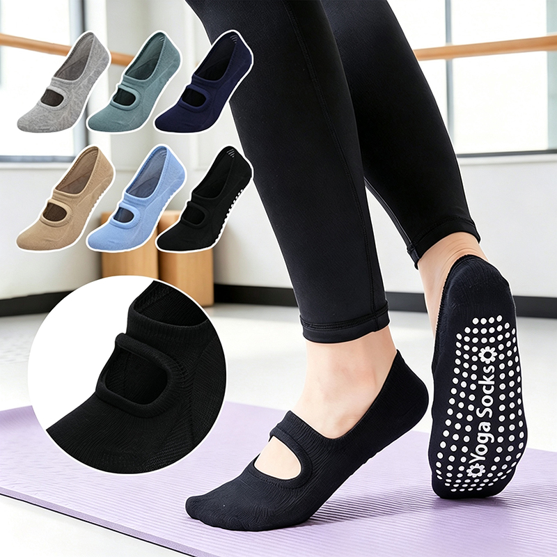 Pilates Yoga Workout - Damskie antypoślizgowe skarpety do jogi bez