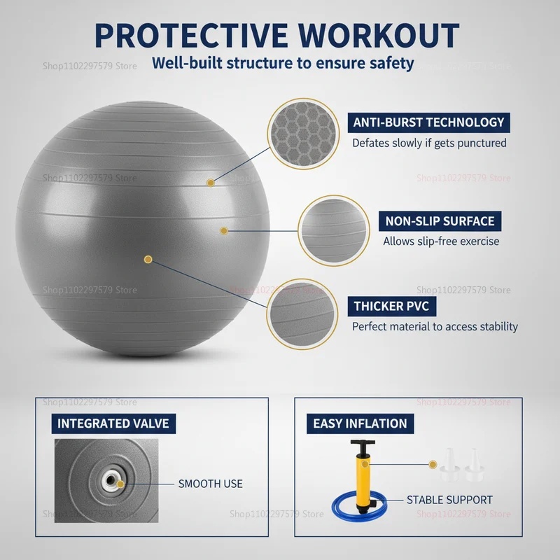 Piłka do jogi antyprzebiciowa  – Pilates Yoga Ball Exercises recenzja i cena