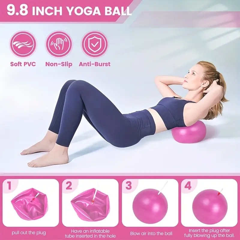 5-częściowy zestaw sprzętu do  – Pilates Yoga Ball Exercises recenzja i cena